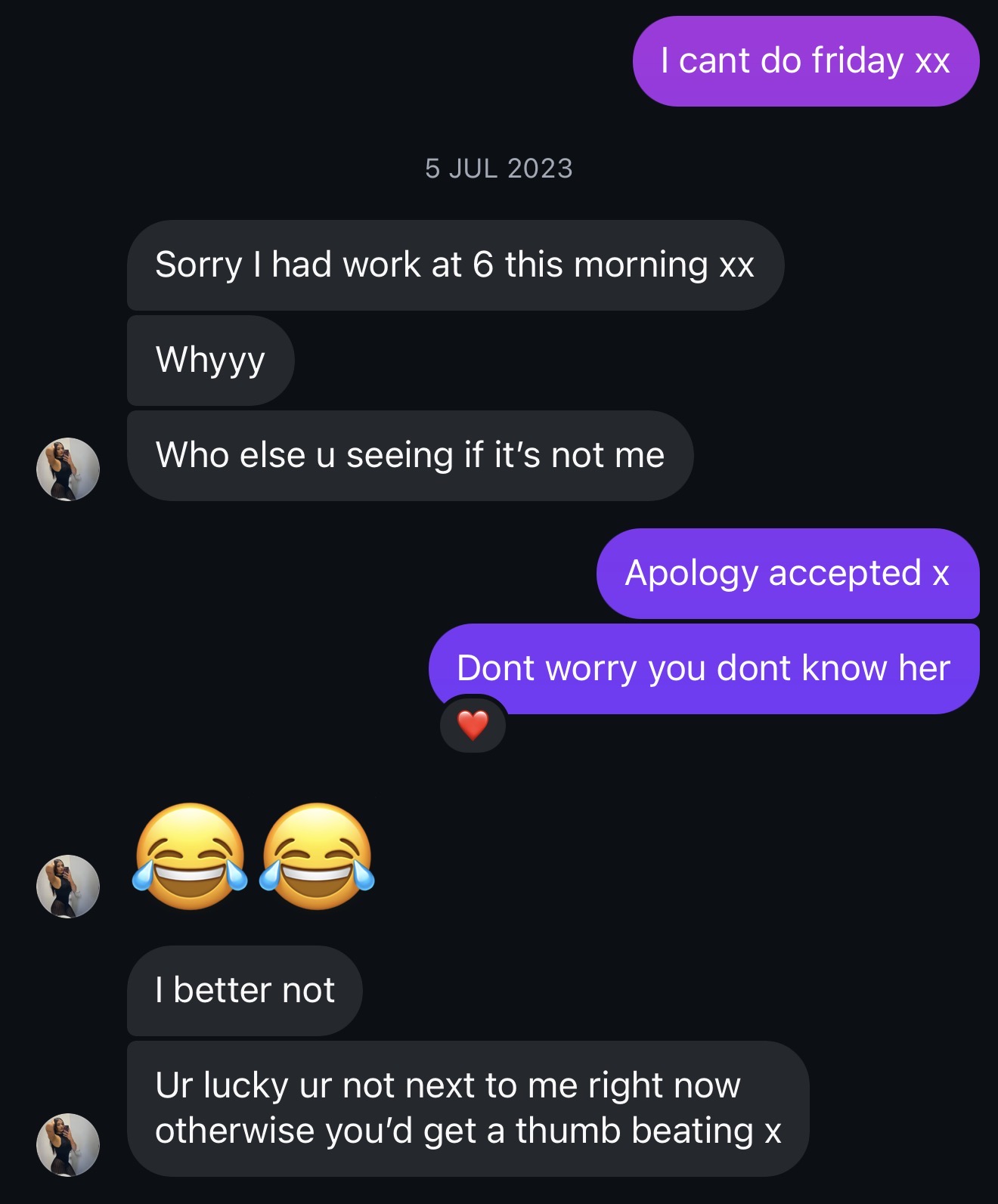Text conversation screenshot
